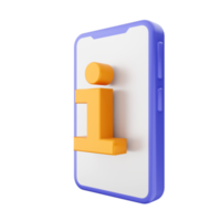 icono de teléfono inteligente 3d png