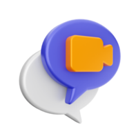 3d chat chatting icon png