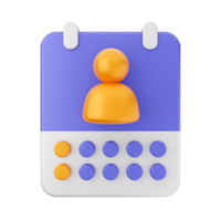 3d calendar icon illustration png