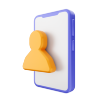 icône de smartphone 3d png