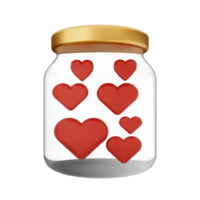 3d san valentin día icono ilustración amor corazón hacer png
