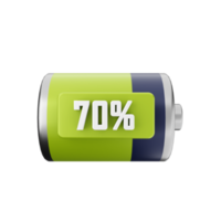 3d batteri avgift energi ikon illustration png