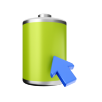 3d Batterie aufladen Energie Symbol Illustration png