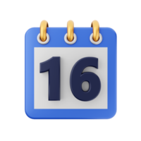 3d kalender händelse datum dag schema ikon illustration png