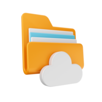 3d folder file icon illustration png