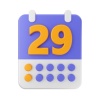 3d calendario icona illustrazione png