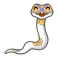 Cute banana pied ball python cartoon vector