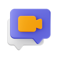 3d chat message notification icon png