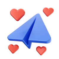 3d san valentin día icono ilustración amor corazón hacer png