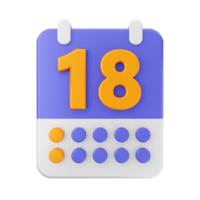3d kalender ikon illustration png