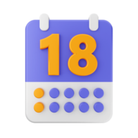 3d calendario icona illustrazione png