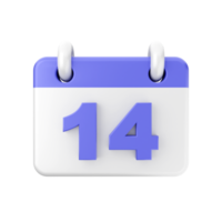 3d calendario icona illustrazione png