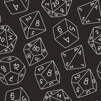 d8 d10 d12 d20 dado para tablero juegos sin costura modelo. rpg dado conjunto para mesa juego. vector ilustración