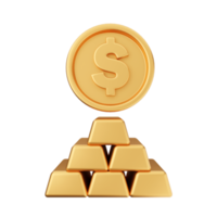 3d money dollar coin icon illustration png