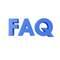 3d frequently asked questions icon illustration render png