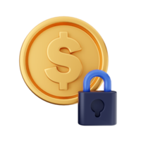 3d money coin dollar icon illustration png