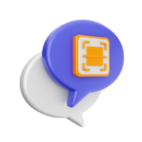 3d chat chatting icon png