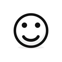 Smile face emoticon icon vector