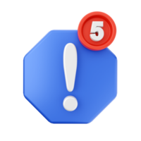 3d notification icon illustration png