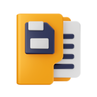 3d folder file icon illustration png