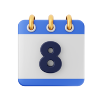 3d calendar icon illustration png