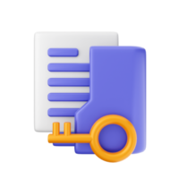 3d folder icon illustration png