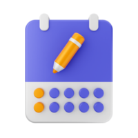 3d calendar icon illustration png