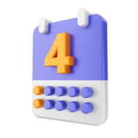 3d calendario icona illustrazione png