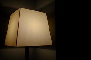 Lamp at the Dark Corner of the Room. photo