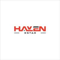 Haven letter Real Estate Logo vector