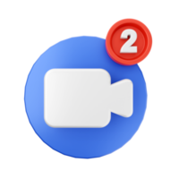 3d notification icon illustration png