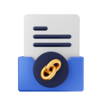 3d folder icon illustration render png