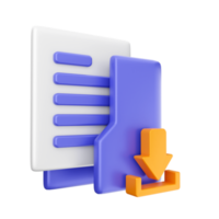 3d folder icon illustration png