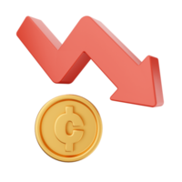 3d erhöhen, ansteigen verringern Geld finanziell und Geschäft png