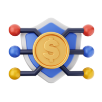 3d money dollar coin icon illustration png