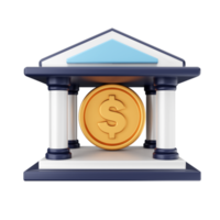 3d dinero moneda dólar icono ilustración png