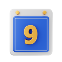 3d kalender icoon illustratie geven png