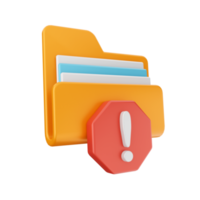 3d folder file icon illustration png