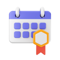 3d calendario icono ilustración png