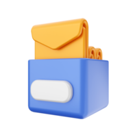 3d post e-post meddelande kuvert png