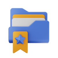 3d folder icon illustration render png