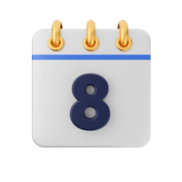 3d calendar icon illustration png