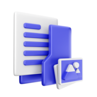 3d folder icon illustration png