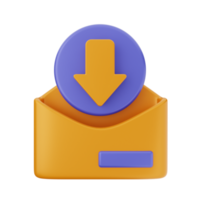 3d e-mail mail envelop icoon illustratie png