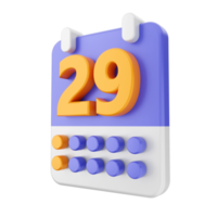 3d calendario icona illustrazione png