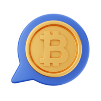 3d bitcoin cryptogeld icoon illustratie png