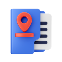 3D map bestand pictogram illustratie png