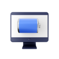 3d battery charge energy icon illustration png