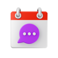 3d calendar date day schedule event icon illustration png