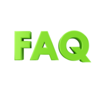 3d frequently asked questions icon illustration render png